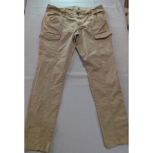SO Cargo Pants Womens 13 Tan Khaki Low Rise Straight Leg Utility Pockets